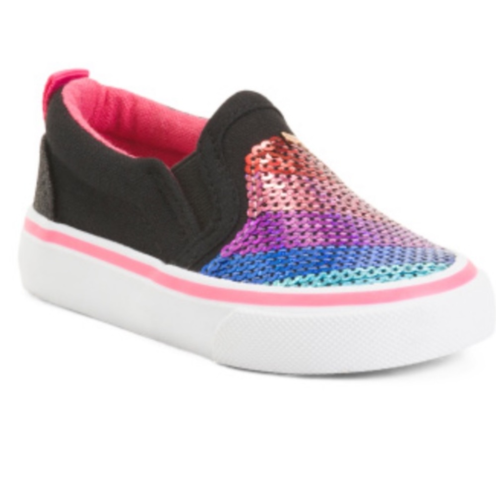 Tommy Bahama Rainbow Sequin Slip-on Sneakers Toddler NIB